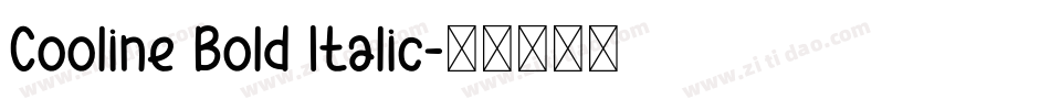 Cooline Bold Italic字体转换